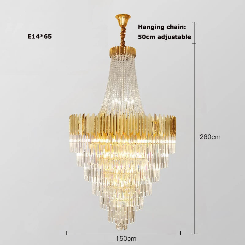 Gold Silver Desinger Dimmable LED Chandelier Lighting Hanging Lamps Lustre Suspension