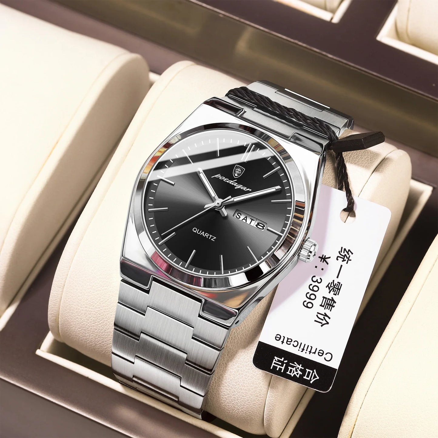Luxury Wrist Watch Men Simple Quartz Dial Clock Charming Bracelet