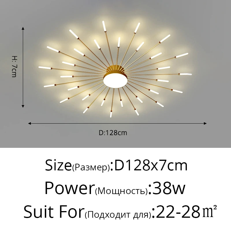 Modern Acrylic Ceiling LED Indoor Lighting For Bedroom Living Room or Kids Room Frame 175-260V