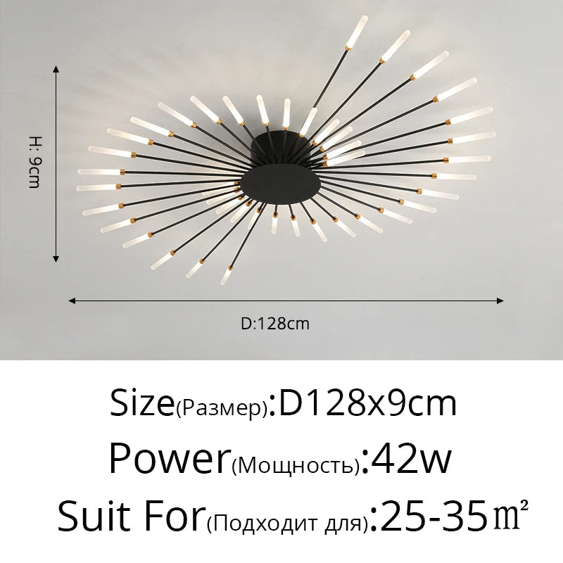 Modern Acrylic Ceiling LED Indoor Lighting For Bedroom Living Room or Kids Room Frame 175-260V