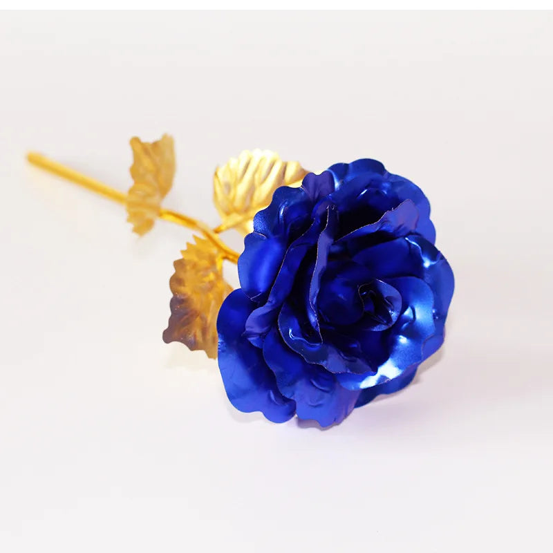 24K Plated Gold Rose Artificial Flower