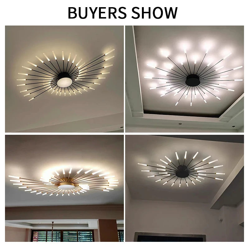 Modern Acrylic Ceiling LED Indoor Lighting For Bedroom Living Room or Kids Room Frame 175-260V