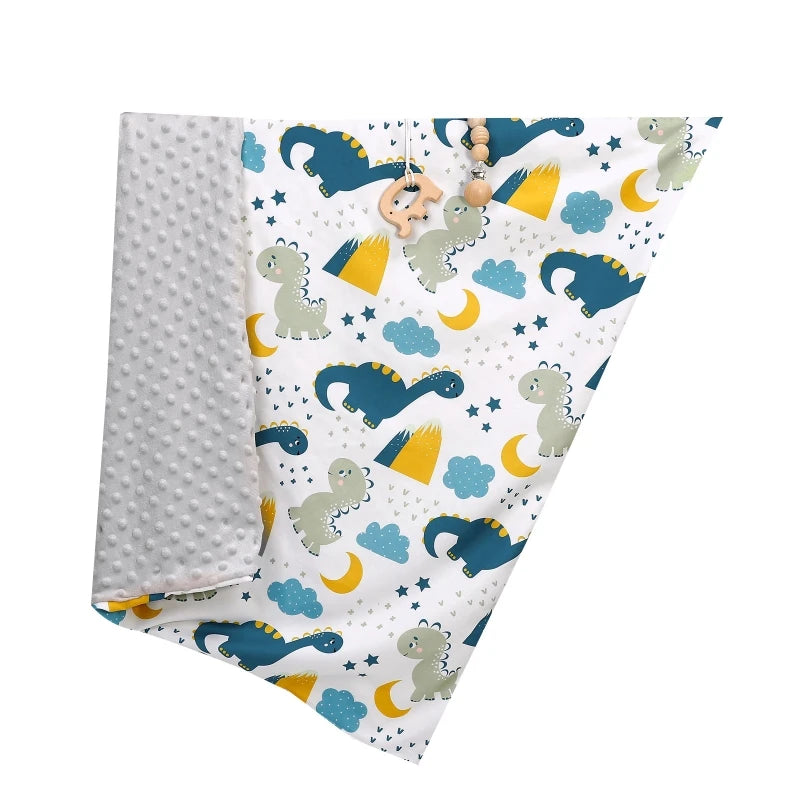 Newborn Baby Blanket Warm Swaddling Wrap Winter Autumn Toddler Dotted Quilt