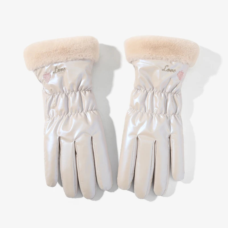 Daily Life Full Finger Cold Weather Gloves Ladies Cycling Driving Gloves