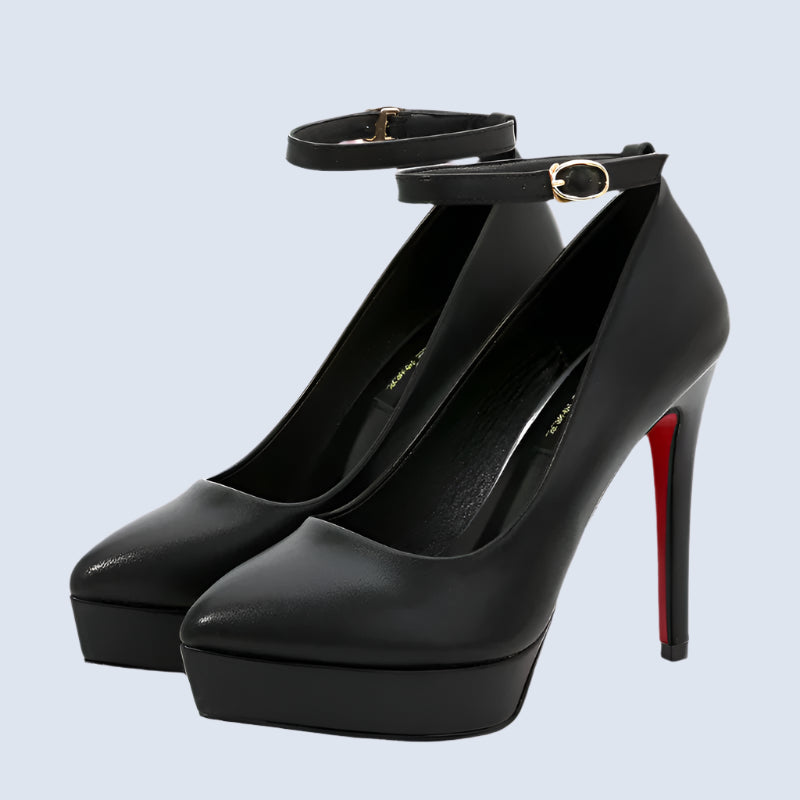 Pump Buckle Pointed Toe High Heels 12cm Women Platform Shoe