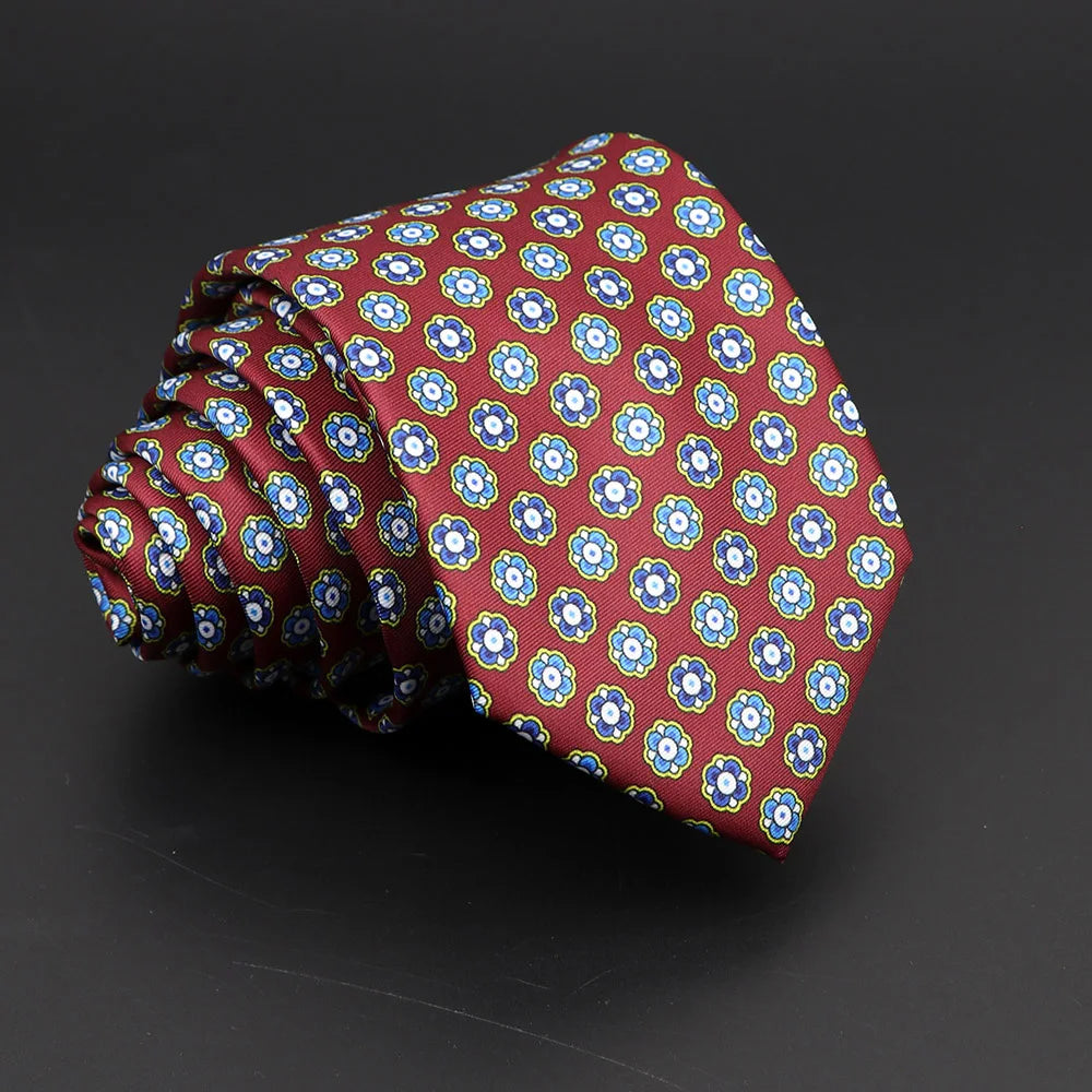 Novelty Men's Formal Ties 7cm Soft Silk Necktie