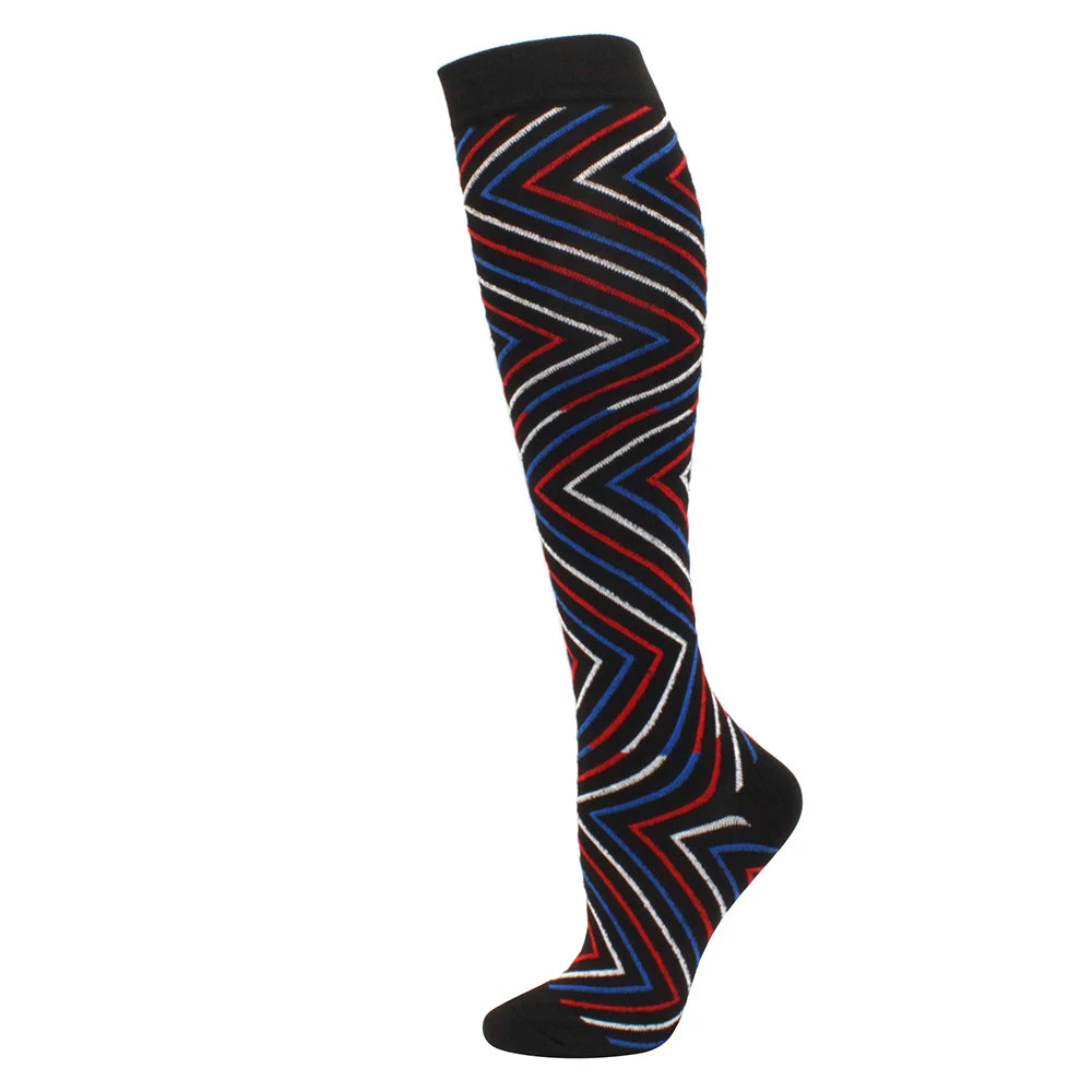 Running Compression Stockings Pressure Nursing Socks For Edema, Diabetes, Varicose Veins, Blood Circulation Sports Socks