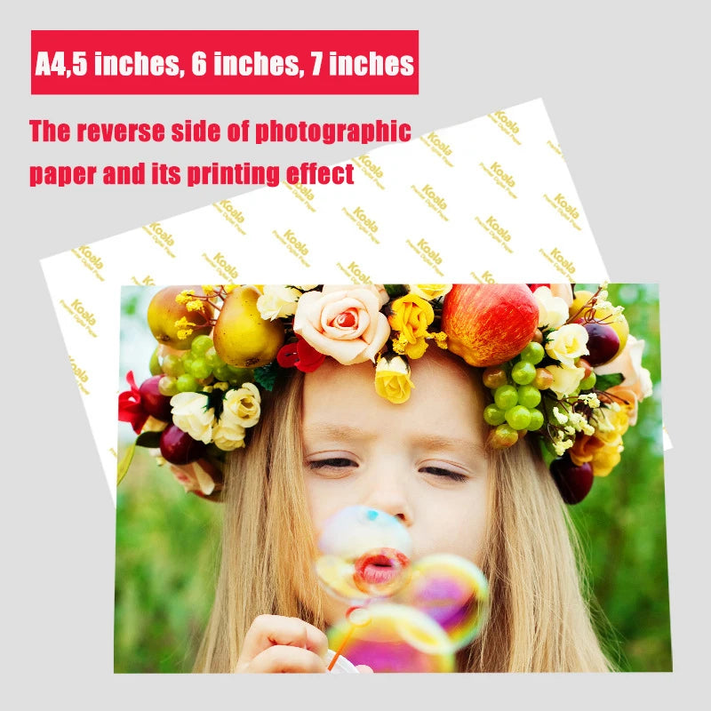 100pcs 5 Inch 6 Inch 7 Inch Quality Photo Paper Studio and Glossy Photo Paper 20pcs A4 Suitable For Album Photos
