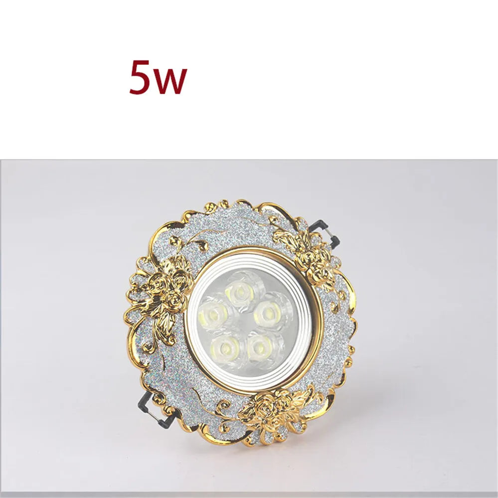 European Luxury Resin Gold Garland Ceiling Lamp 7.5 Cm Hole