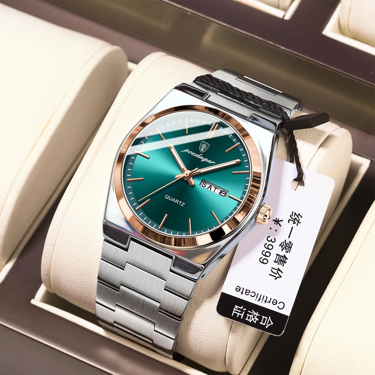 Luxury Wrist Watch Men Simple Quartz Dial Clock Charming Bracelet