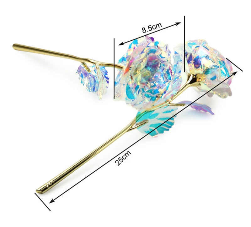 24K Plated Gold Rose Artificial Flower