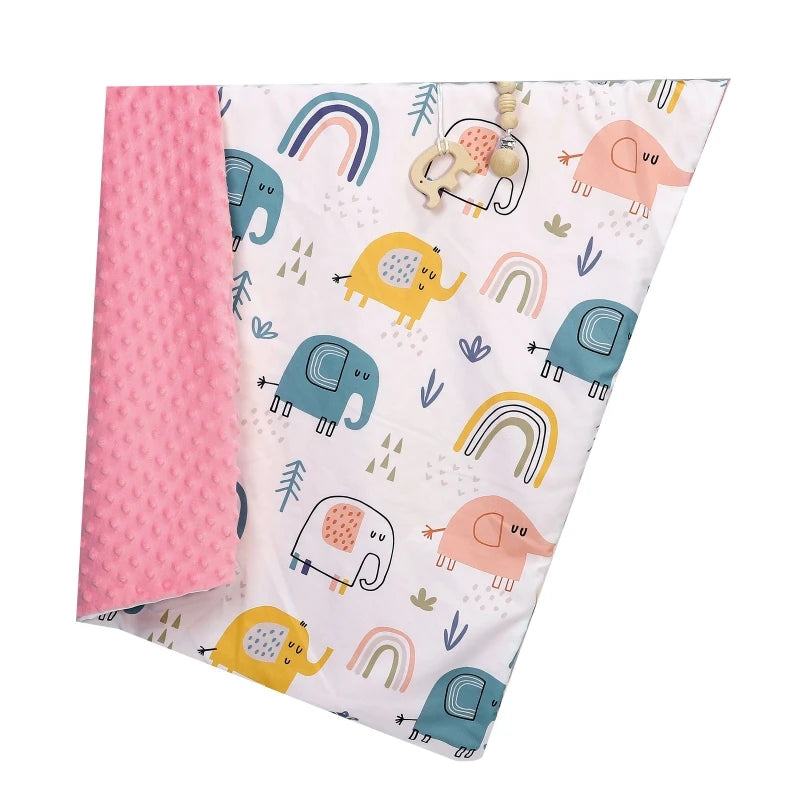 Newborn Baby Blanket Warm Swaddling Wrap Winter Autumn Toddler Dotted Quilt