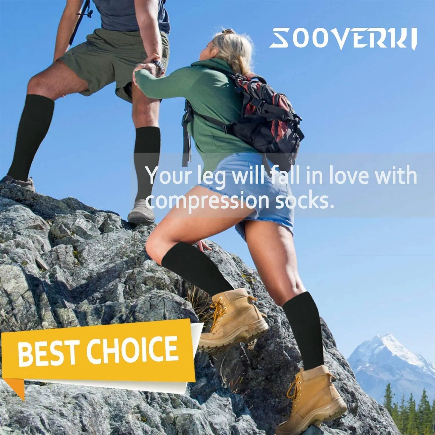 3/67 Pair Compression Stocking Women Men Knee High 30mmHg Edema Diabetes Varicose Veins Running Travel Sport Compression Socks