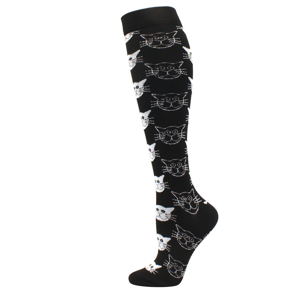 Running Compression Stockings Pressure Nursing Socks For Edema, Diabetes, Varicose Veins, Blood Circulation Sports Socks