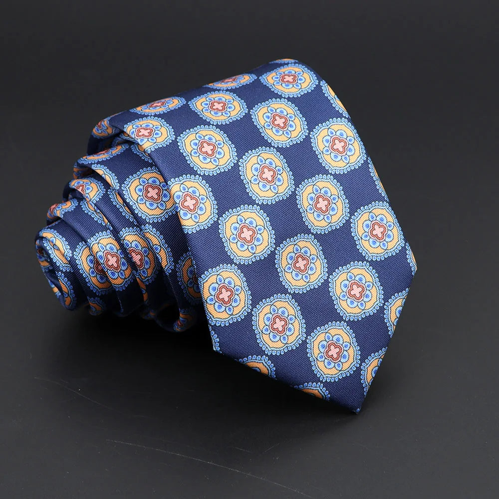 Novelty Men's Formal Ties 7cm Soft Silk Necktie