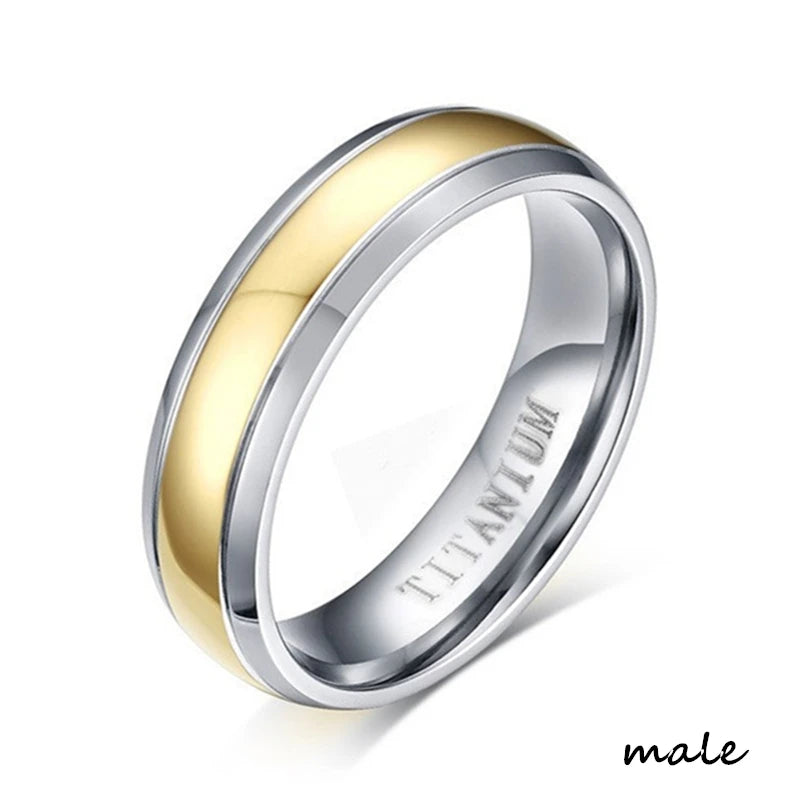 Couple Exquisite Rings Women Rhinestones Zirconia & Men Stainless Steel Ring Wedding Jewelry Love Gift