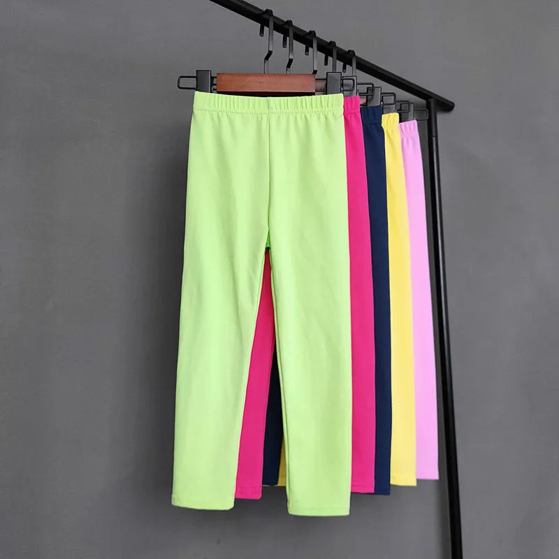 Solid Color Pants For Girls Stretch Skinny Leggings