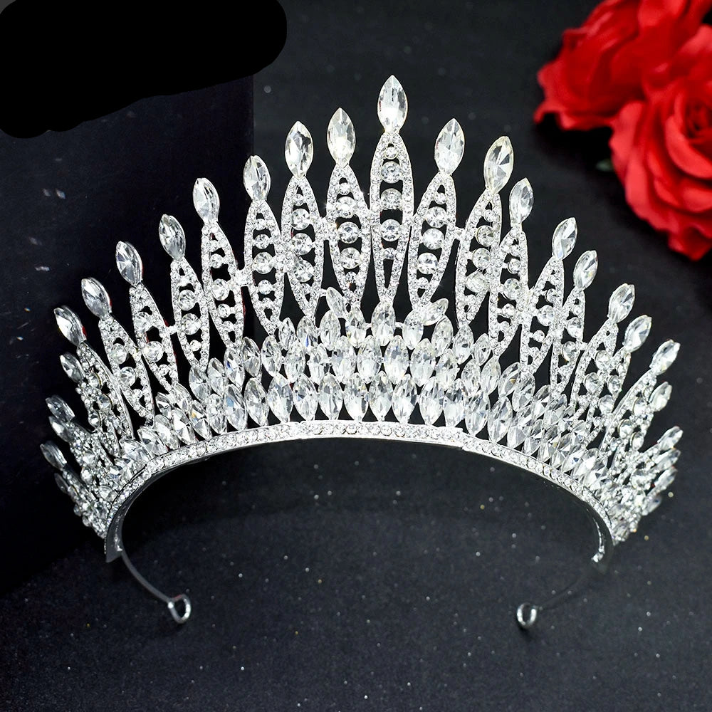 Zircon Wedding Crown Luxury Zircon Diadem Rhinestone Headpiece Bridal Hair Jewelry