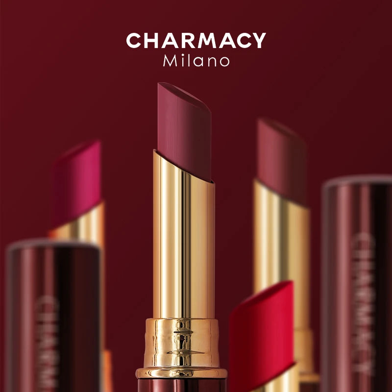 CHARMACY Waterproof Velvet Lipstick 16 Colors Long-Lasting Matte Water-Resistant