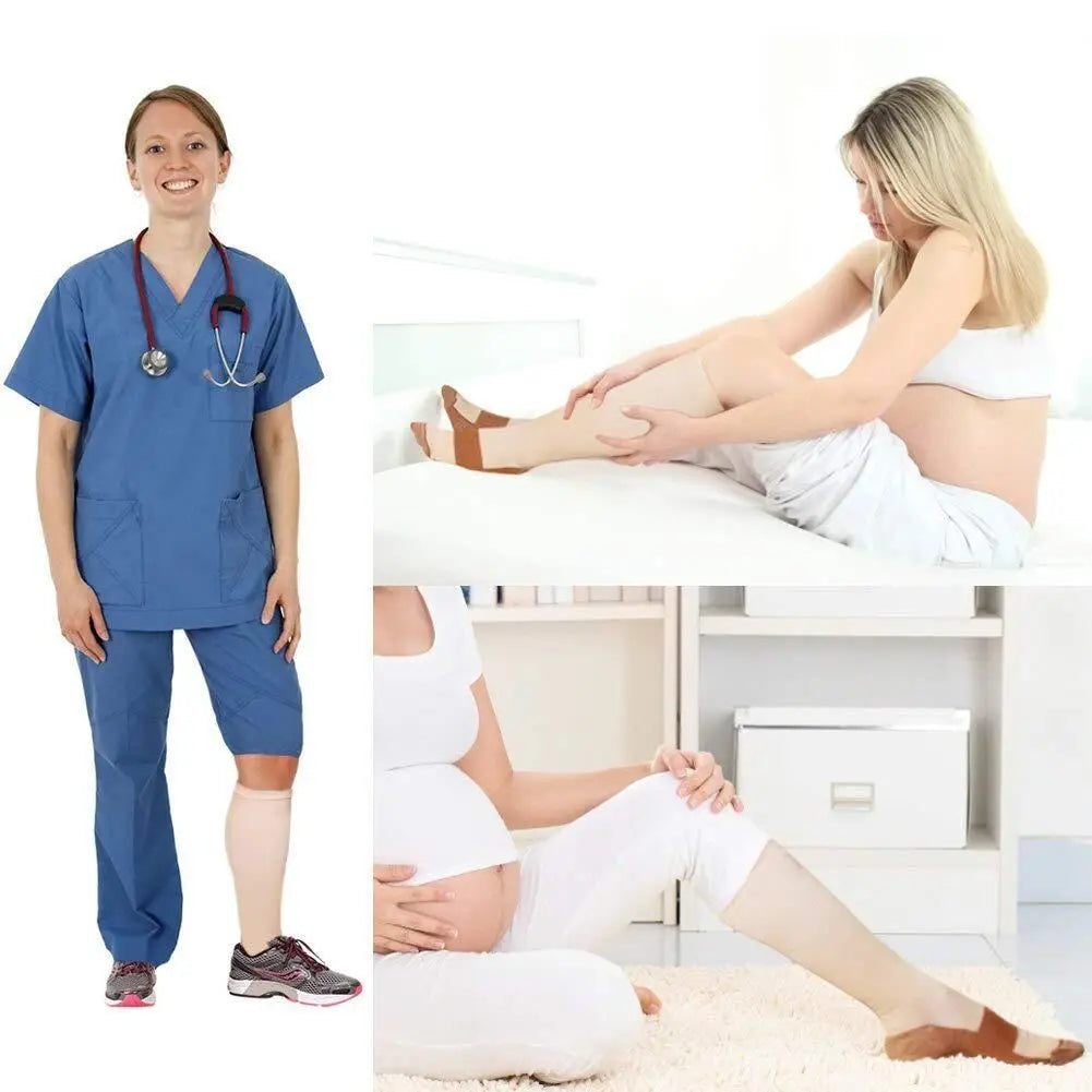 3 Pair Copper Compression Socks Women Men Anti Fatigue Pain Relief Unisex Knee High 15-20