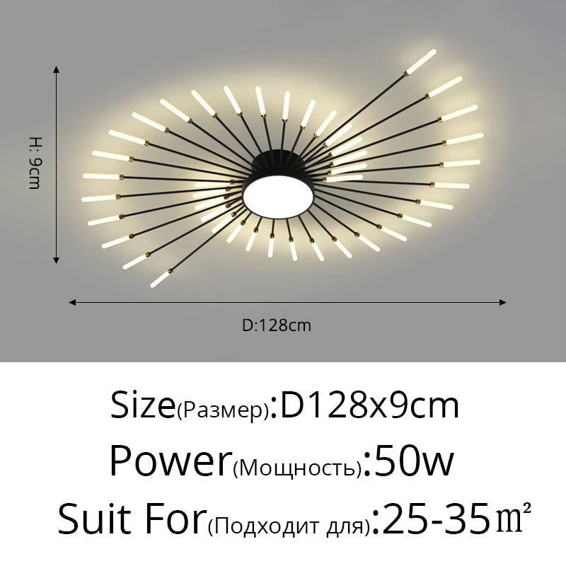 Modern Acrylic Ceiling LED Indoor Lighting For Bedroom Living Room or Kids Room Frame 175-260V
