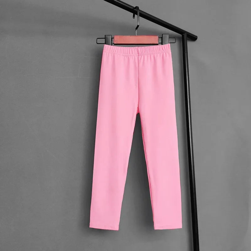 Solid Color Pants For Girls Stretch Skinny Leggings