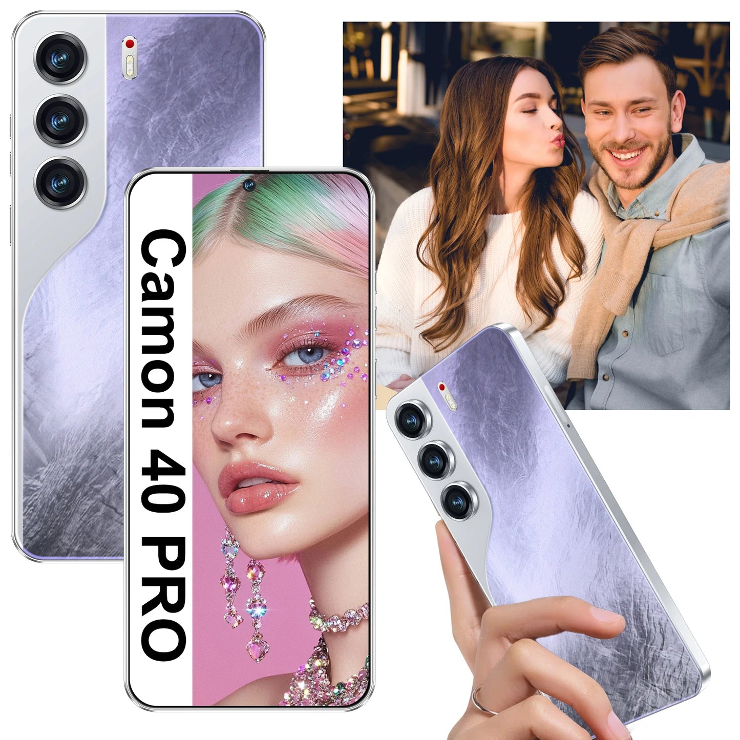 High Quality 40 Pro 5G Smartphone Unlocked Android 14 16GB+1TB Dual SIM Global LTE CDMA Mobile