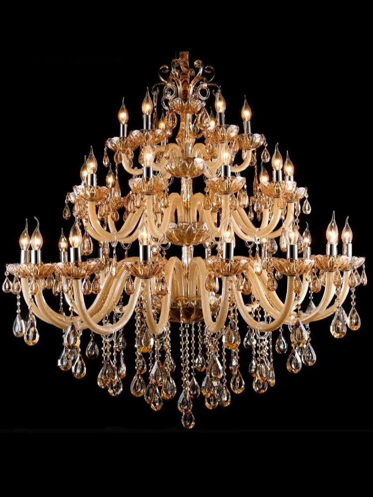 Large Crystal Luxury Chandelier Lighting 15/18/24/34 100% K9