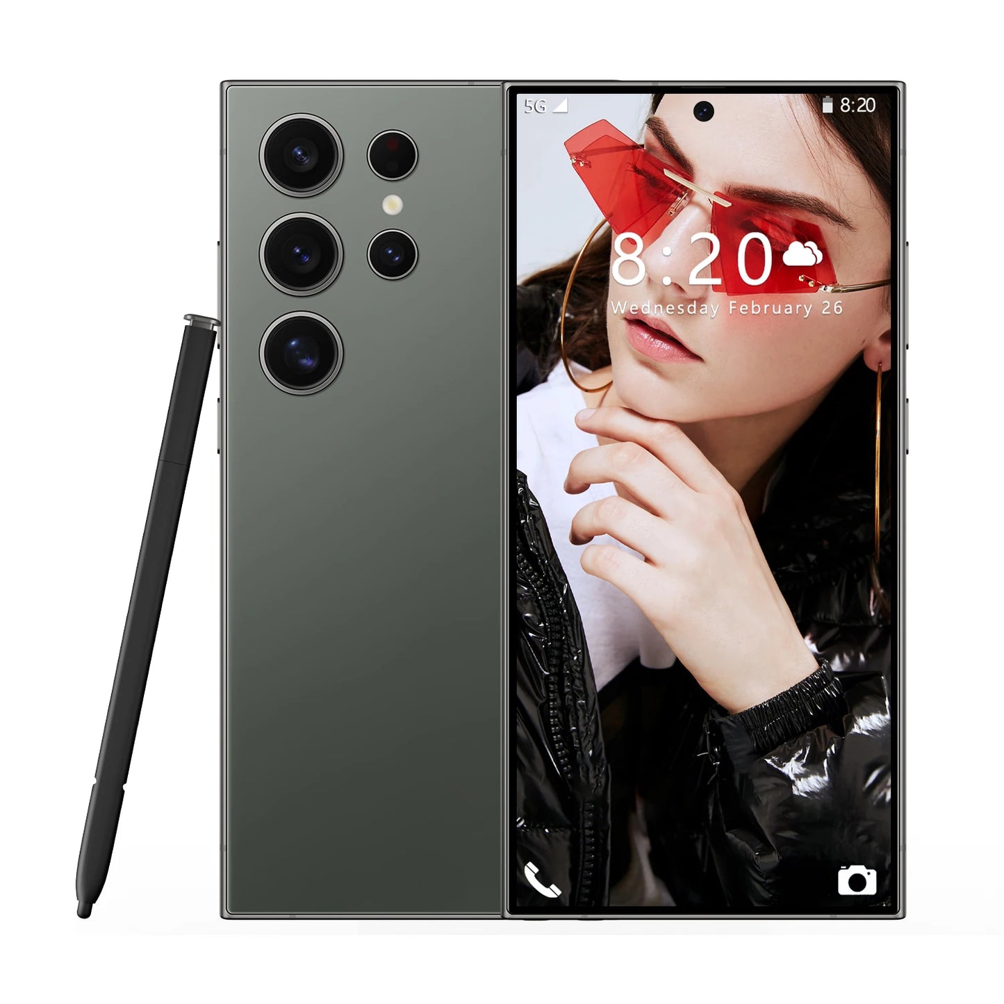 2025 S24 Ultra 7.3 5G Smartphone 16GB+1TB Android HD LCD 65W S Pen Mobile Gaming Phone with WIFI French & Spanish LTE Cellular