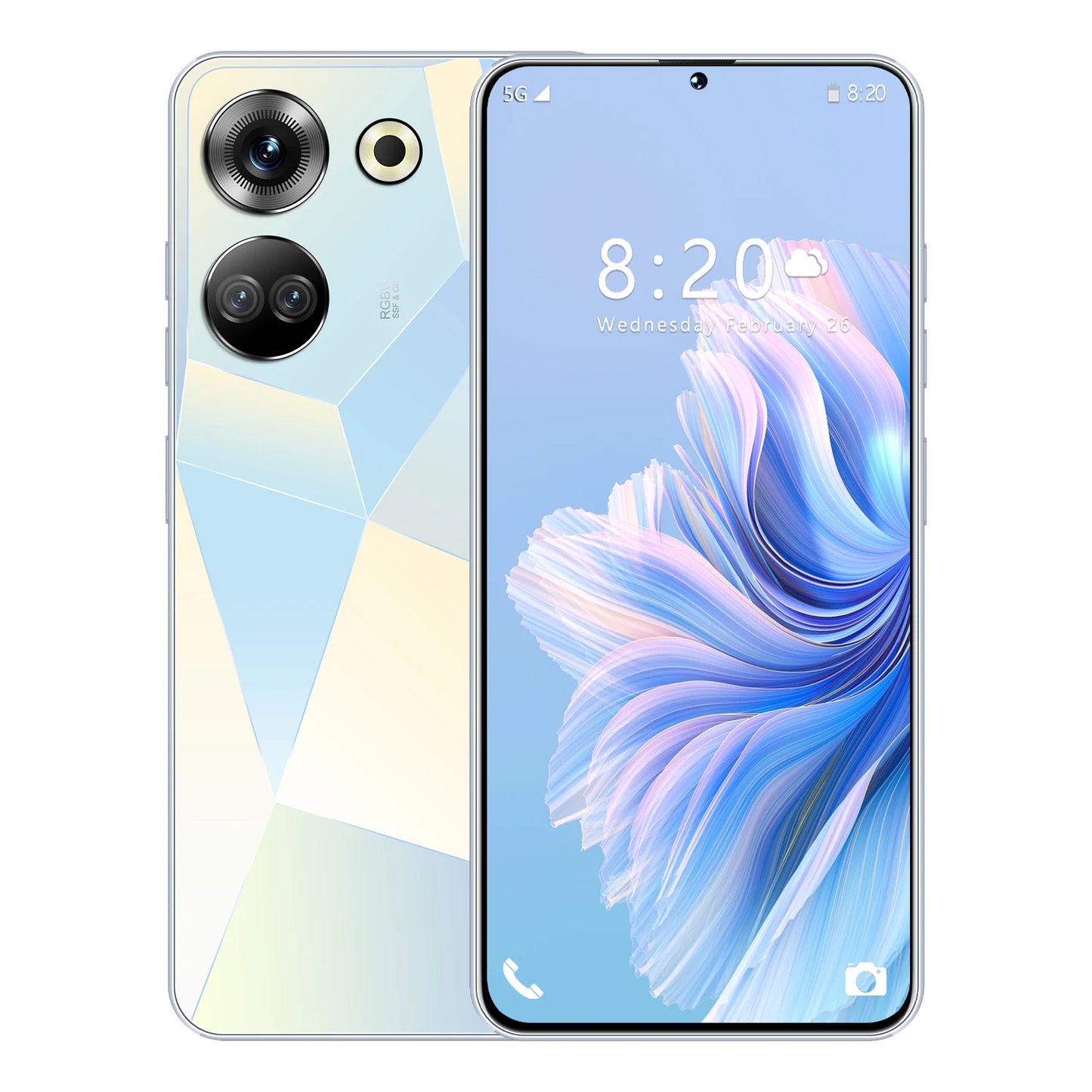 Brand New C20pro Version Android 14.0 HD Screen Dual SIM Card LTE Cellular 3G OTG Fingerprint Fast Charging 5g Smartphone