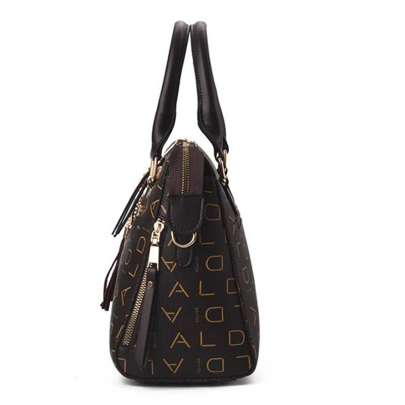 Luxury Leather Tassel Top-Handle Bag