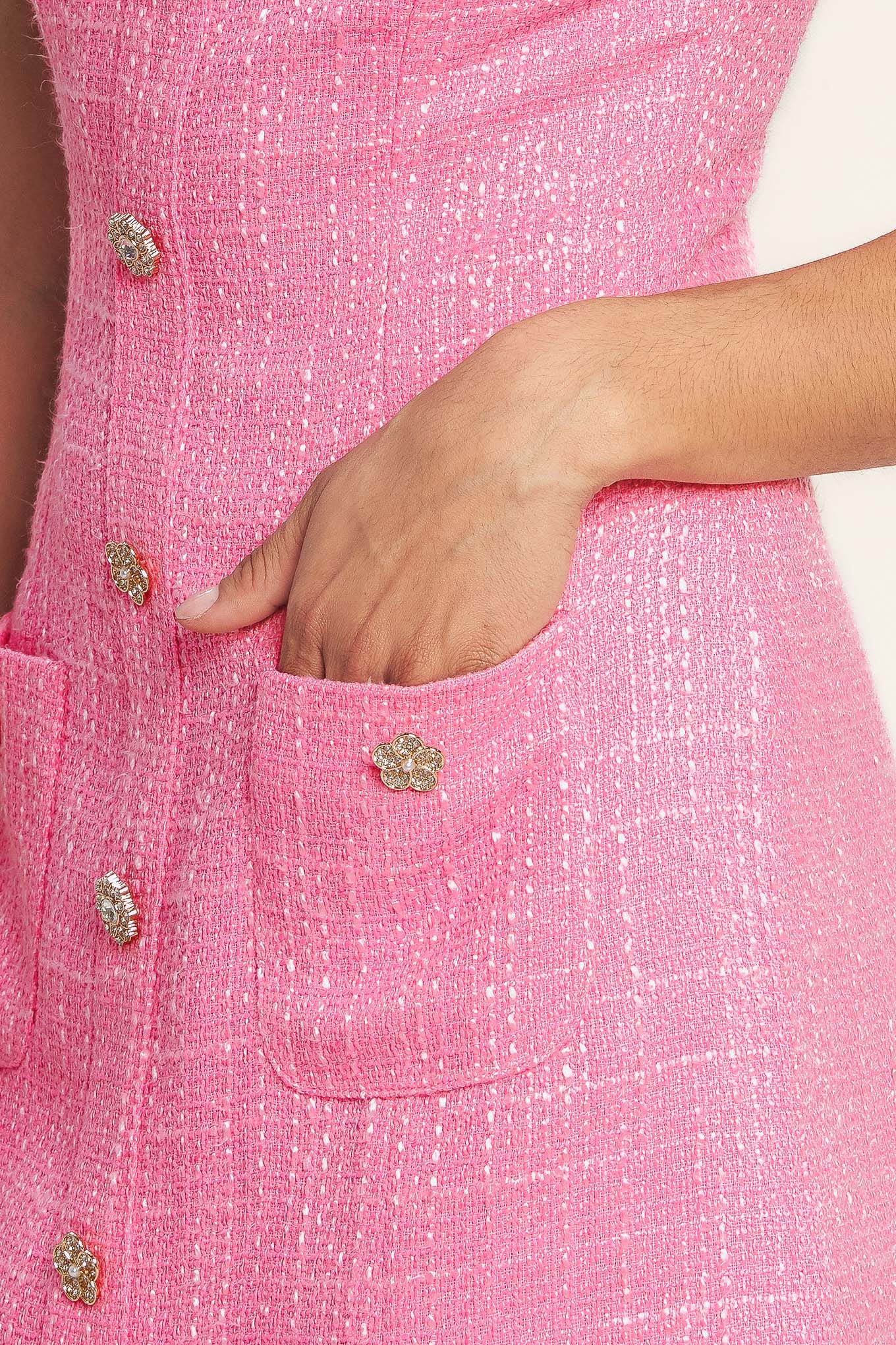 MAIN CHARACTER MOMENT TWEED MINI DRESS