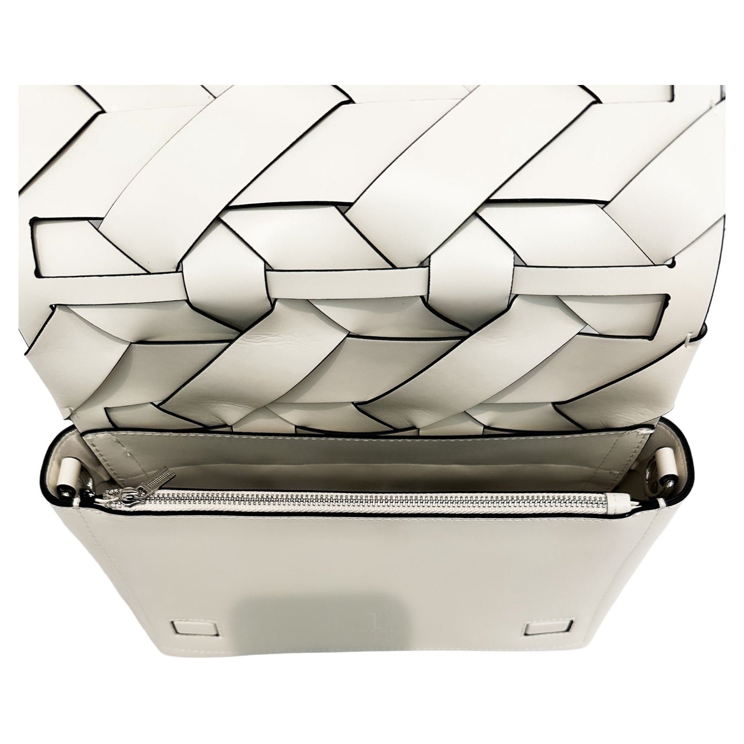THE ZENOBIA WOVEN CLUTCH BAG