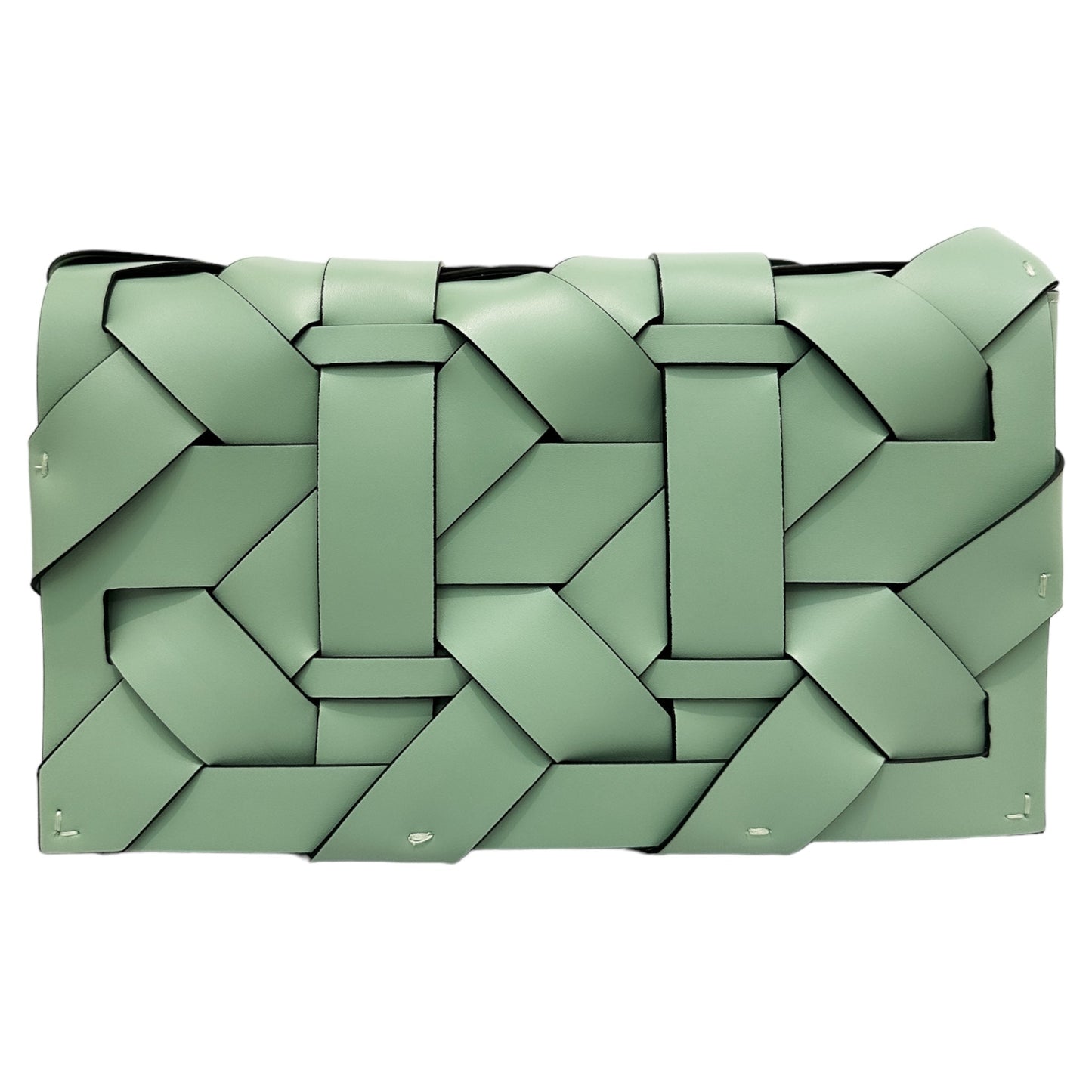 THE ZENOBIA WOVEN CLUTCH BAG