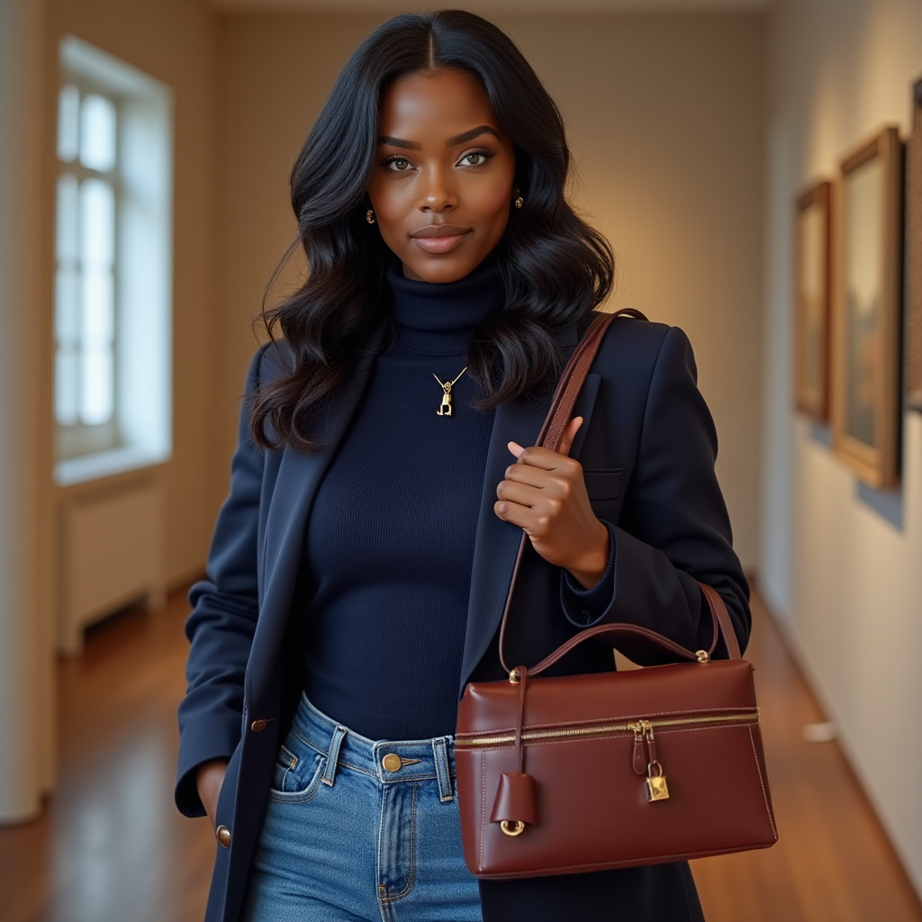 THE ZELMA LEATHER BAULETTO HANDBAG