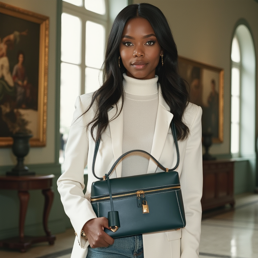 THE ZELMA LEATHER BAULETTO HANDBAG