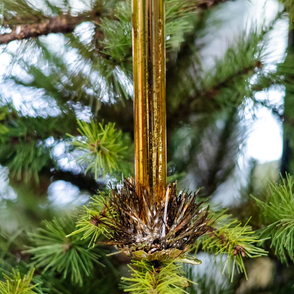 Gold Mercury Glass Candle Ornament