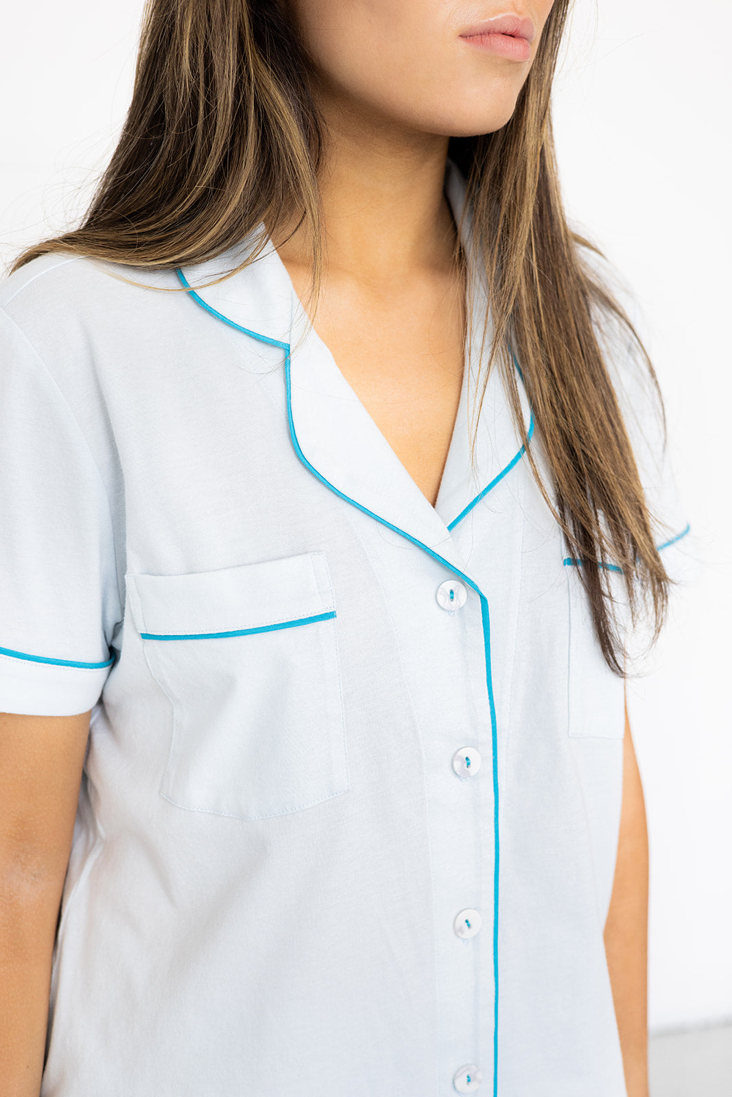 Classic Luxury Short Pajamas in Brushed Pima Cotton