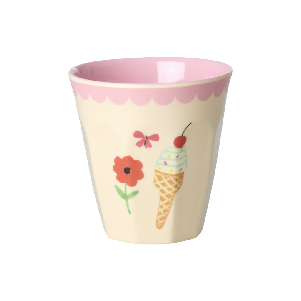 Melamine Kids Cups in Fun Fair Pink Prints - Small - 6 pcs. in Gift Box -