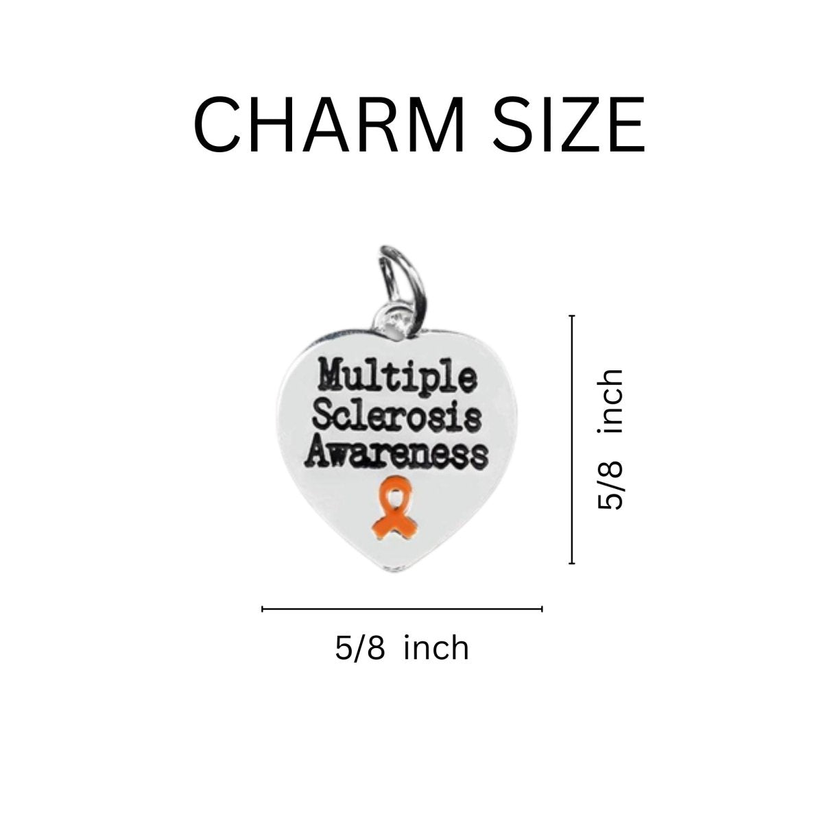 Multiple Sclerosis Awareness Heart Keychains