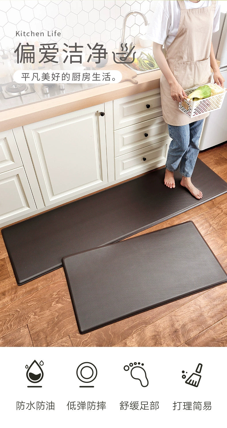 Kitchen Thickened Floor Mat Oil-Proof Waterproof and Stain-Resistant