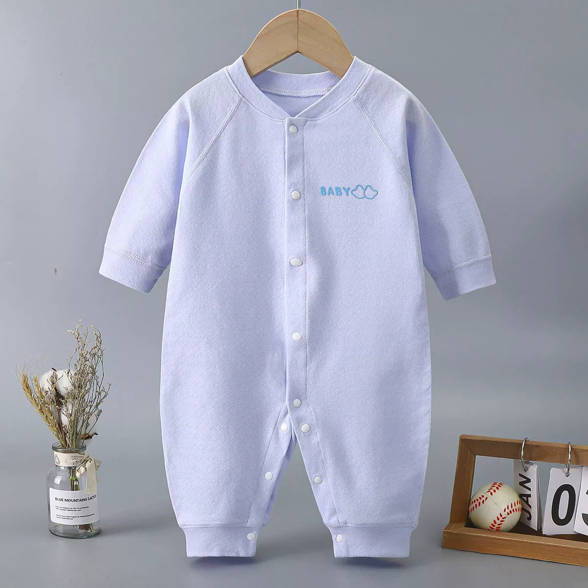 Newborn Baby Spring Autumn Pure Cotton Long Sleeves Jumpsuit Romper