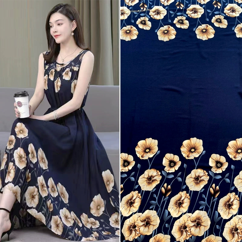 Silk Synthetic Cotton Rayon Cloth Mulberry Summer Loungewear Pajamas Dress