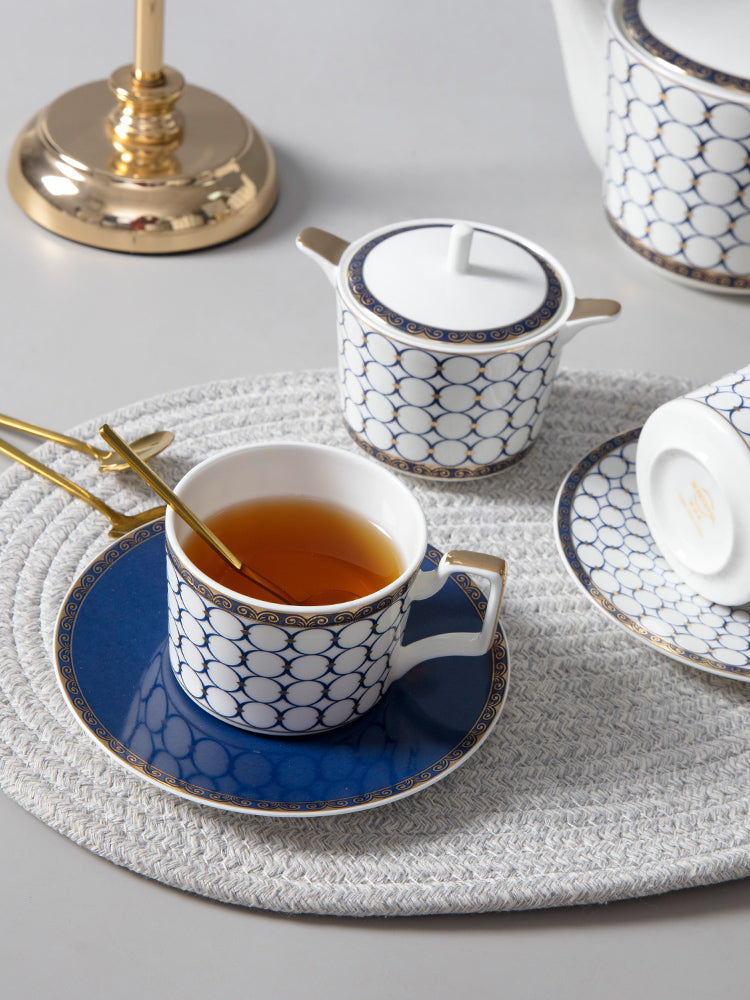 Exquisite Luxury Ceramic British Bone China Coffee Cups and Saucer