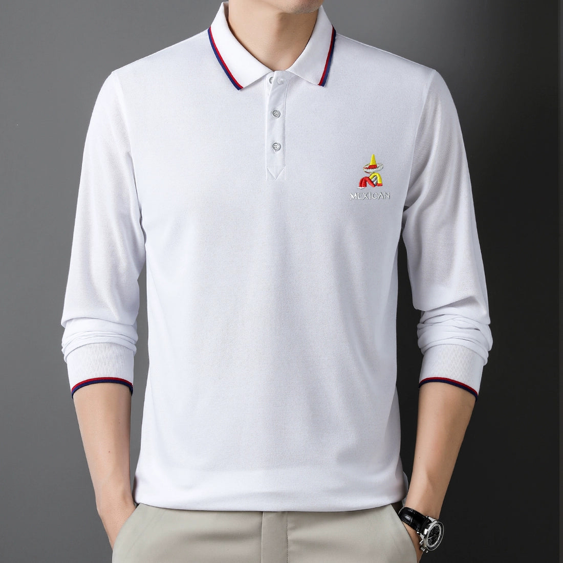 Men/Women Shirt Short-Sleeved and Long-Sleeved Casual Polo T-shirts