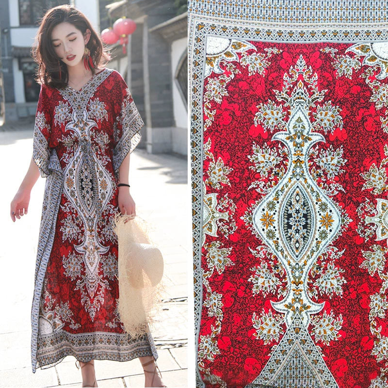 Silk Synthetic Cotton Rayon Cloth Mulberry Summer Loungewear Pajamas Dress