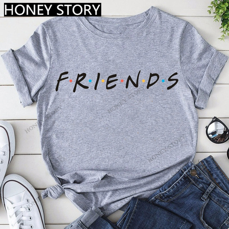 T-Shirts Short Sleeves Round Neck Cartoon Printing Comfortable