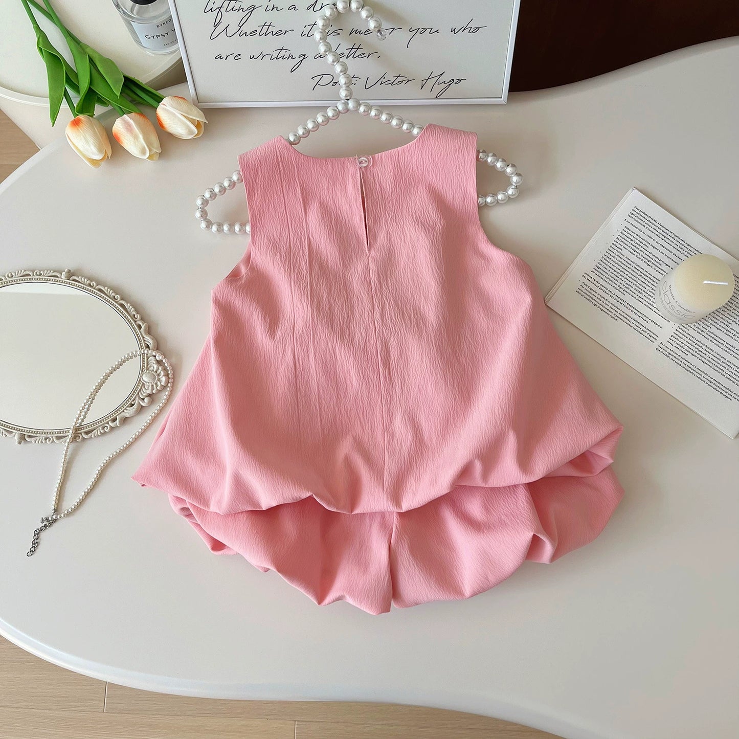 Summer K-style Sleeveless Vest Dress Baby Bows