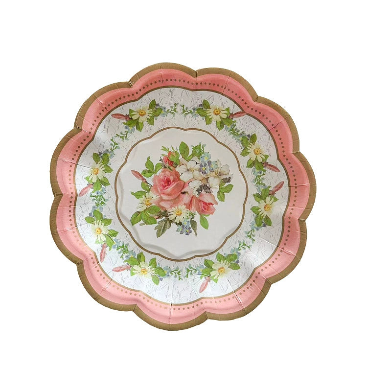 Chinese Style Dessert Tea Time Party Tea Break Paper Plates