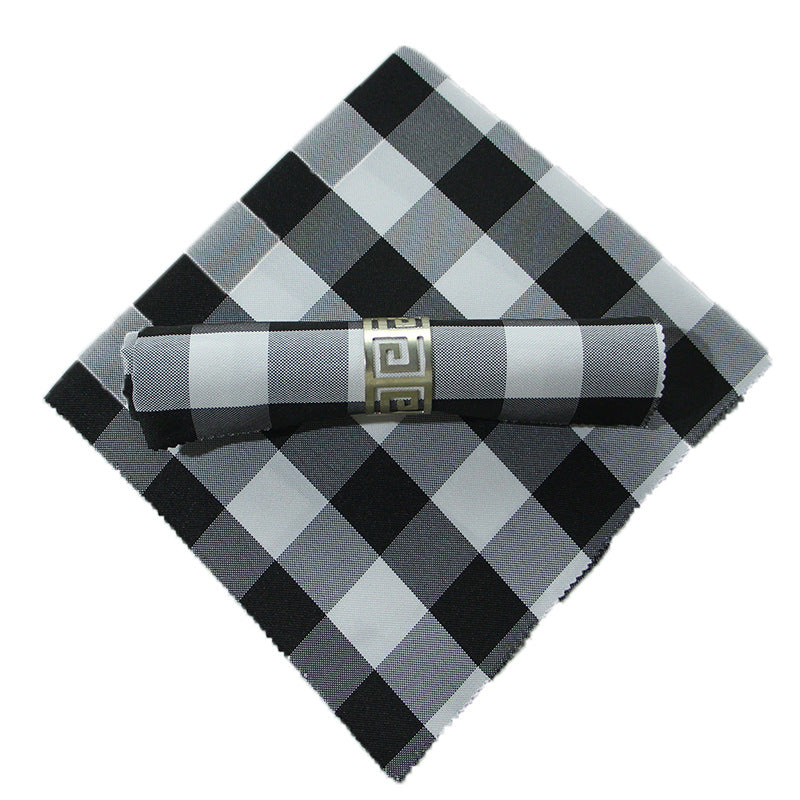 10-Piece High-End Jacquard Napkin Cloth and Rings Home Restaurant Banquet Napkin Cloth 48 * 48cm